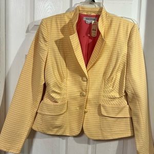 Kay Unger New York Yellow and Pink Jacket Blazer size 10